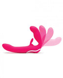 Happy Rabbit Strapless Strap On Vibrating Pink