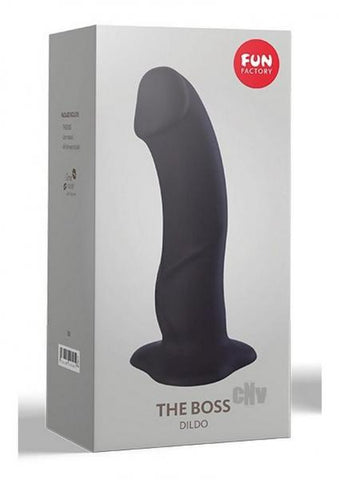 Fun Factory The Boss 7" Girthy Silicone Dildo - Black