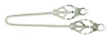 Endurance Butterfly Nipple Clamps With Link Chain - Silver