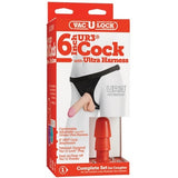 Vac-U-Lock 7" Ultraskyn Dildo with Ultra Harness - Beige