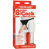 Vac-U-Lock 8" Ultraskyn Dildo with Ultra Harness - Beige