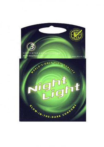 Night Light Glow-in-the-dark Condoms (3 Pack)