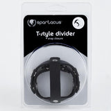 T Style Ball Divider Leather Snap Closure Black