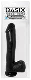 Basix Rubber 10in. Dong With Suction Cup Black