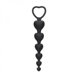 Ouch Anal Heart Beads Black