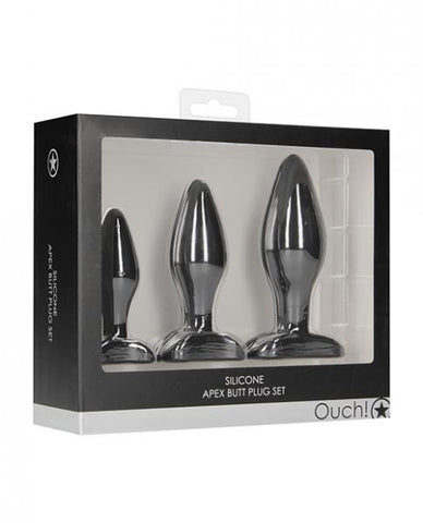 Ouch Apex Butt Plug Set Black