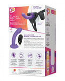 Pegasus 6" Wireless Remote Control Curved Realistic Peg With Harness Purple