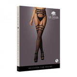 Shots Le Desir Garterbelt Stockings With Open Design Black O/s