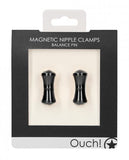 Ouch Magnetic Nipple Clamps - Balance Pin - Black