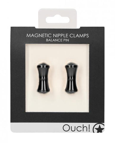 Ouch Magnetic Nipple Clamps - Balance Pin - Black