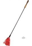 Rouge Wooden Handle Riding Crop Red