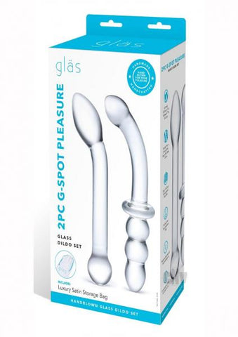 Glas 2-piece G-spot Pleasure Glass Dildo Set