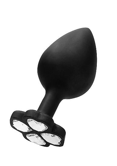 Ouch! Large Lucky Diamond Butt Plug - Black