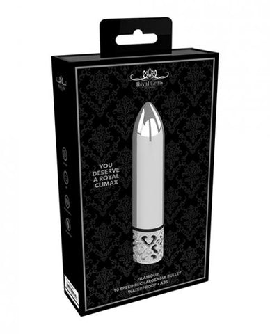 Royal Gems - Glamour - Abs Rechargeable Bullet - Silver