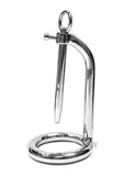 Rouge Stainless Steel Chastity Cock Ring (45mm) & Urethral Probe