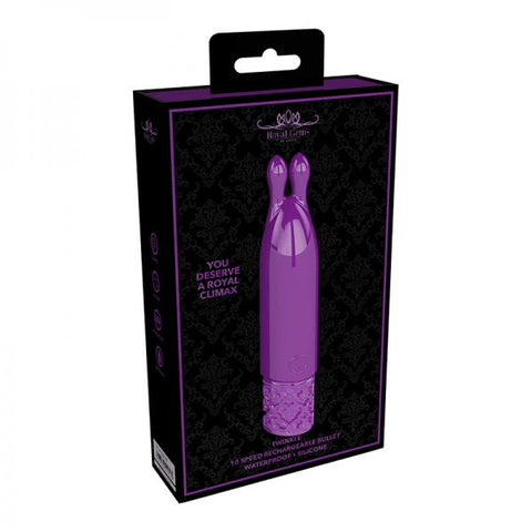 Royal Gems - Twinkle - Silicone Rechargeable Bullet - Purple