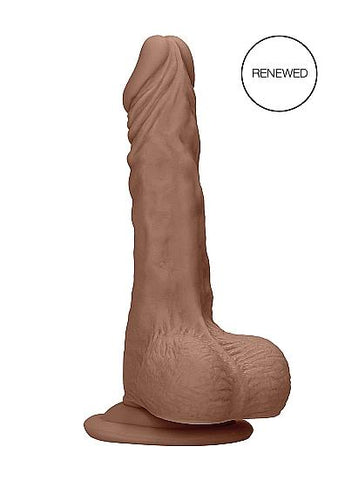 Real Rock Realistic Dildo With Balls - 8" - 20 Cm - Mocha