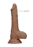 Real Rock Realistic Dildo With Balls - 7" - 17 Cm - Mocha