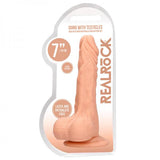 Real Rock Realistic Dildo With Balls - 7" - 17 Cm - Vanilla