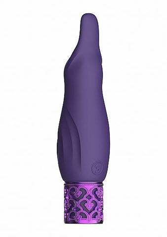 Royal Gems - Sparkle - Silicone Rechargeable Bullet - Purple