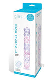Glas Purple Rose Nubby Glass Dildo 9"