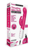 Rabbit Essentials Thrusting Slim Shaft Rabbit Vibrator Pink