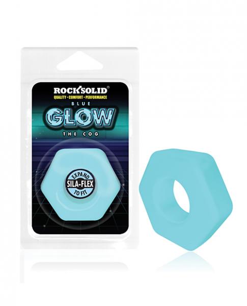 Rock Solid Sila-flex Glow-in-the-dark The Cog C-ring Blue