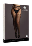 Shots Le Desir Shredded Suspender Pantyhose Black Qs