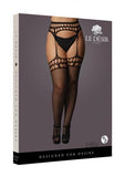 Shots Le Desir Garterbelt Stockings With Open Design Black Qs