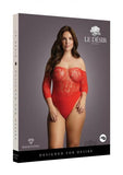 Shots Le Desir Crotchless Rhinestone Teddy Red Qs