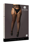 Shots Le Desir Fishnet And Lace Garterbelt Stockings Black Qs