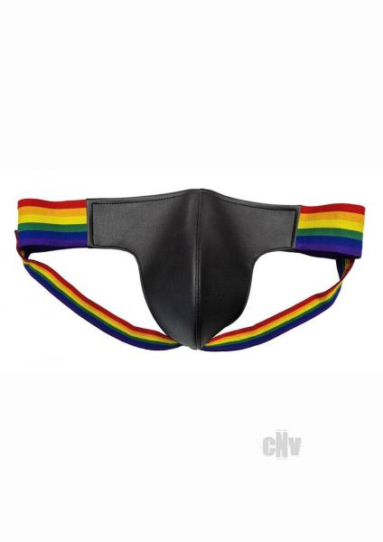 Leather Jock W/ Pride Stripes Lg