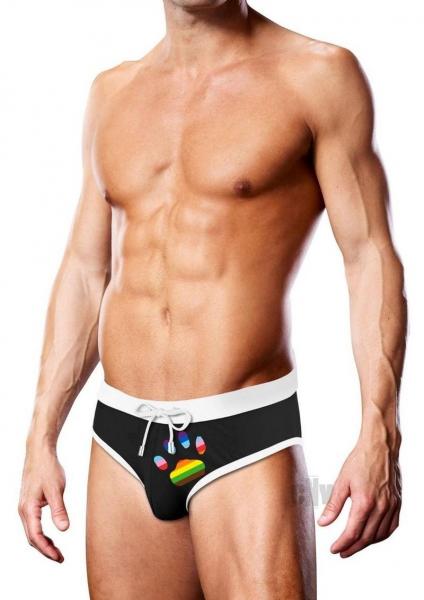 Prowler Swim Blk Oversize Paw Brief Lg