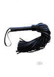 Long Leather Flogger Black