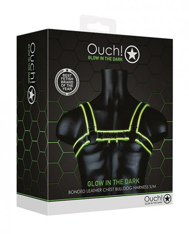 Ouch Chest Bulldog Harness S/m Gitd