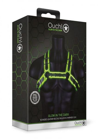 Ouch Buckle Bulldog Harness S/m Gitd