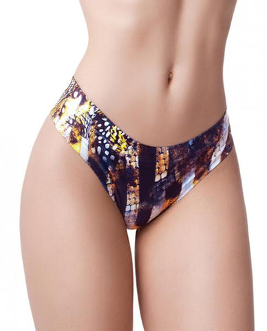 =mememe Go Wild Snake Printed Thong Md