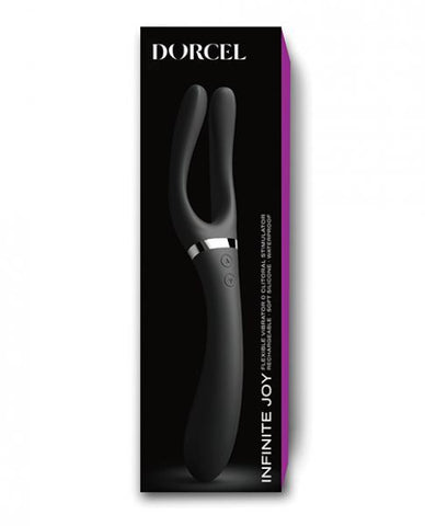 =dorcel Infinite Joy Bendable Forked Vibrator - Black