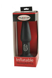 Inflatable Vibrating Butt Plug Black