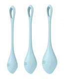 Satisfyer Yoni Power 2 Balls Training Set - Light Blue