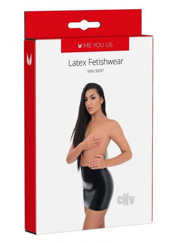 Myu Latex Mini Skirt Lg Black