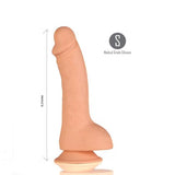 Kyle 8 inches Realistic Silicone Dong Beige