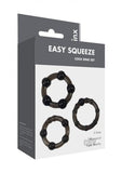 Linx Easy Squeeze Cock Ring Set Black Os