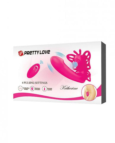 Pretty Love Katherine Wearable Butterfly Vibrator - Fuchsia