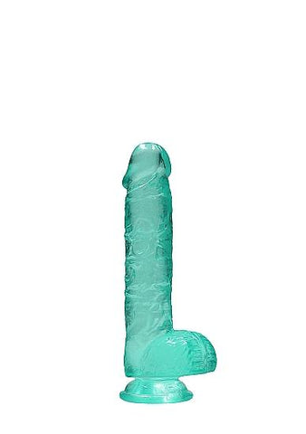 Realrock 6in Realistic Dildo W/ Balls Turquoise