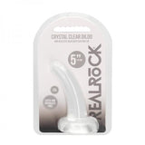 Realrock Crystal Clear Non-realistic Dildo With Suction Cup 4.5 In. Translucent