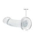 Realrock Non Realistic Dildo W Suction Cup 6.7in Transparent