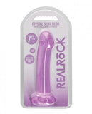 Shots Realrock Crystal Clear 7" Dildo  - Purple