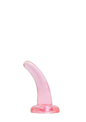 Realrock Crystal Clear Non-realistic Dildo With Suction Cup 4.5 In. Pink