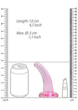 Realrock Crystal Clear Non-realistic Dildo With Suction Cup 4.5 In. Pink